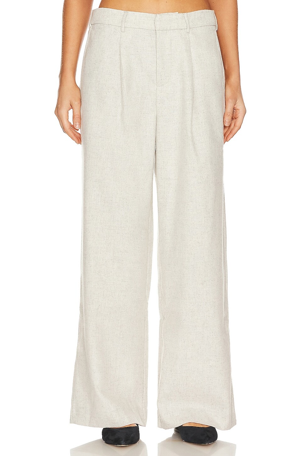 

Брюки WeWoreWhat Low Rise Wool Trousers, цвет Heather Light Grey