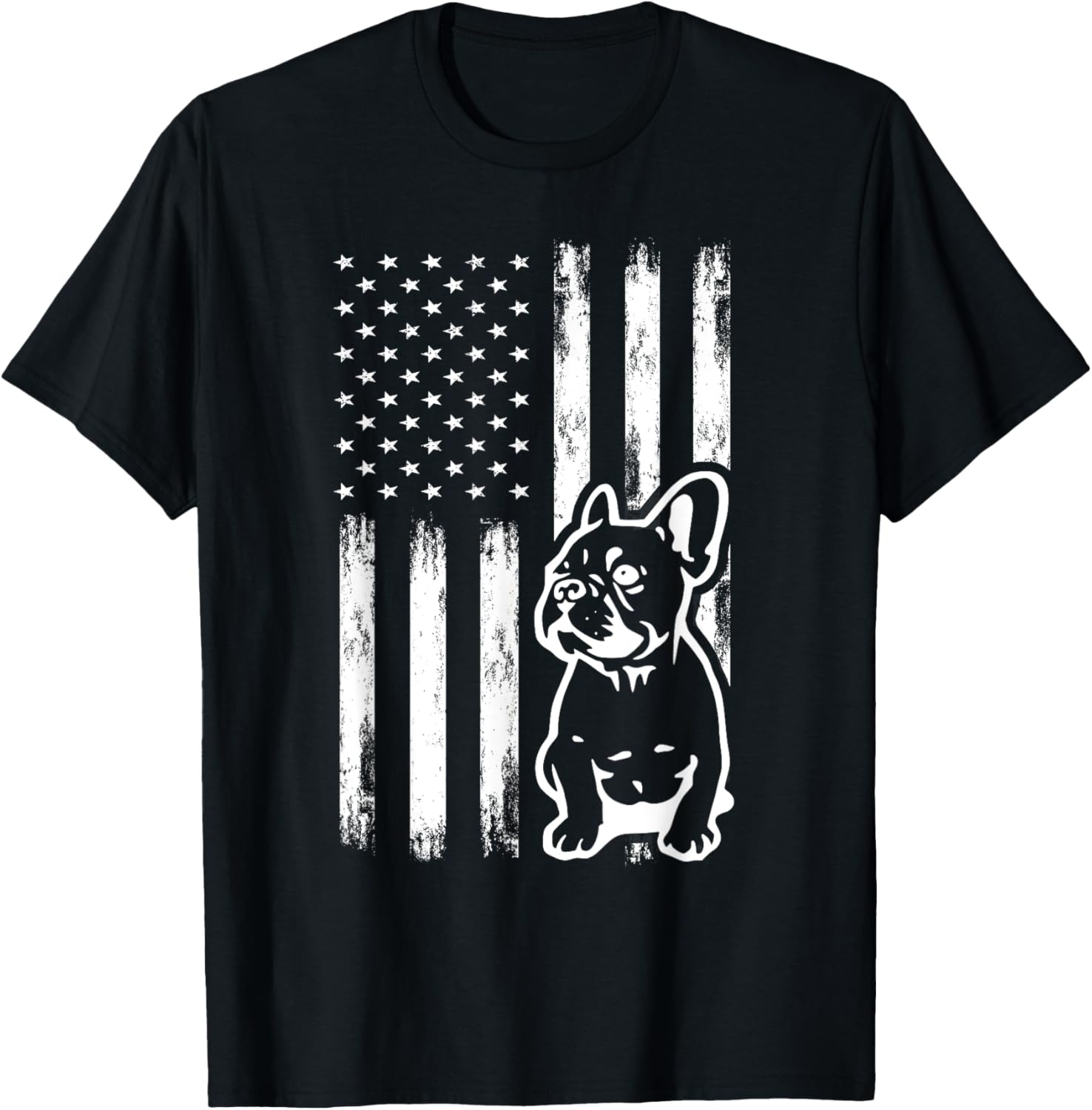 

Футболка French Bulldog USA USA Dogmaster, черная (black 19-3911tcx), размер S American French Bulldog America Flag Retro Vintage