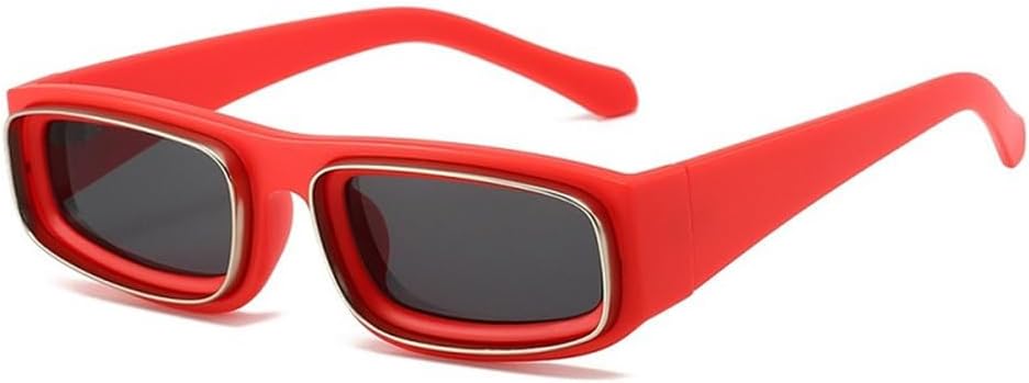 

Солнцезащитные очки прямоугольной формы для женщин и мужчин, цветная оправа из поликарбоната, винтажный повседневный стиль, однотонные, универсальные, защита от УФ-излучения UV400 VFDHN, C9