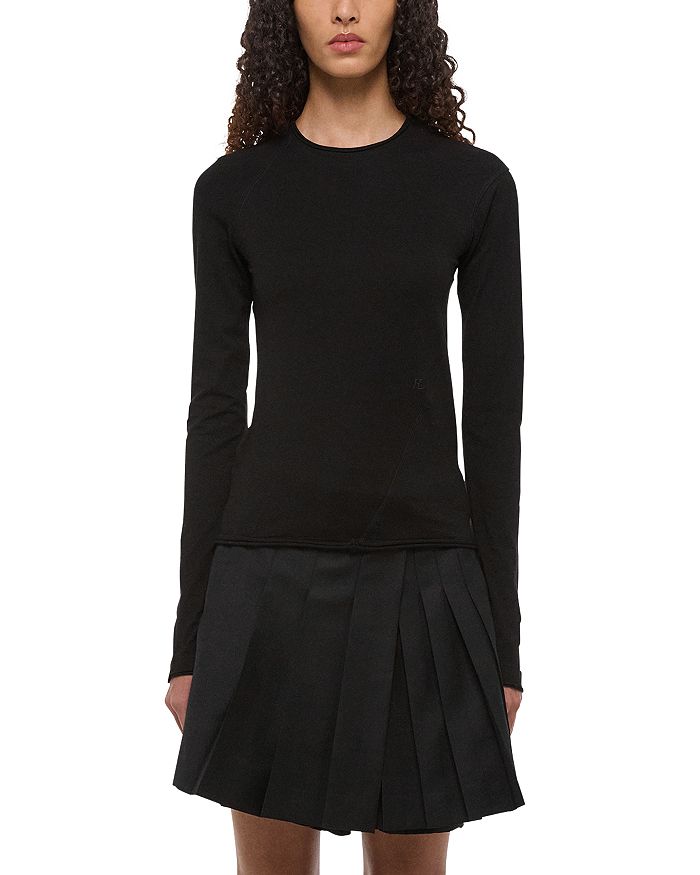 

Длинный рукав, топ с вставками Helmut Lang, черный
