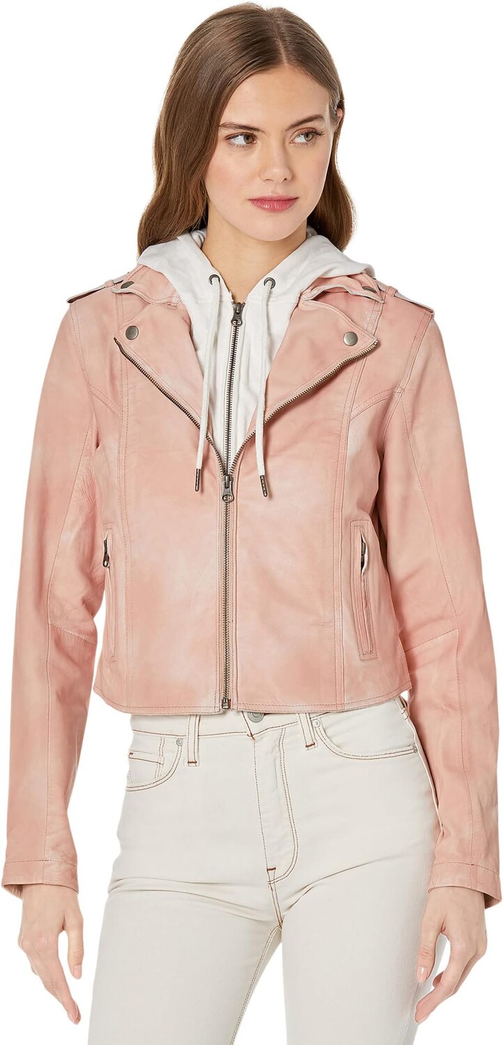 

Куртка jakett NEW YORK Molly Zip-Out Hood Insert Burnished Leather, цвет Petal/White