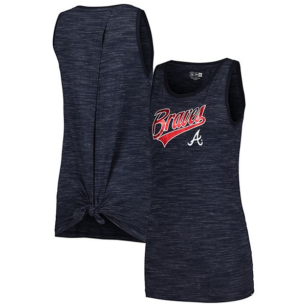 

Женский топ Active цвета navy с принтом space-dye Atlanta Braves New Era