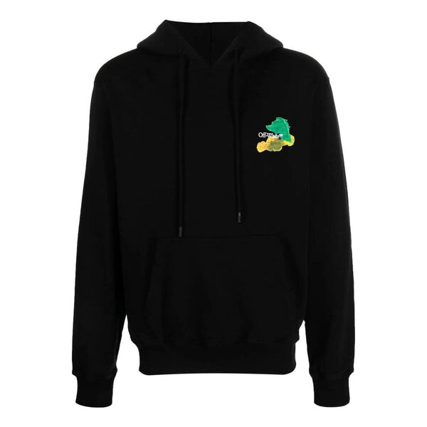 

Толстовка brush arrows slim skate hoodie 'black multi-color' Off-White, черный