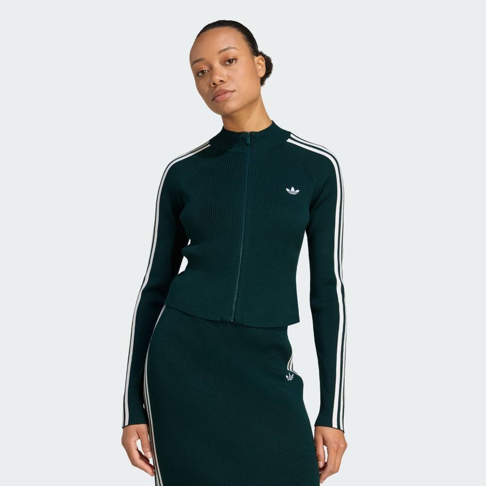 Спортивная футболка Adicolor Three Stripes Slim Knit Adidas, green