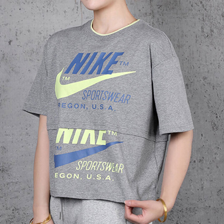 Футболка Nike Regular Fit Short Sleeve CJ2041-091, серый — фото 2