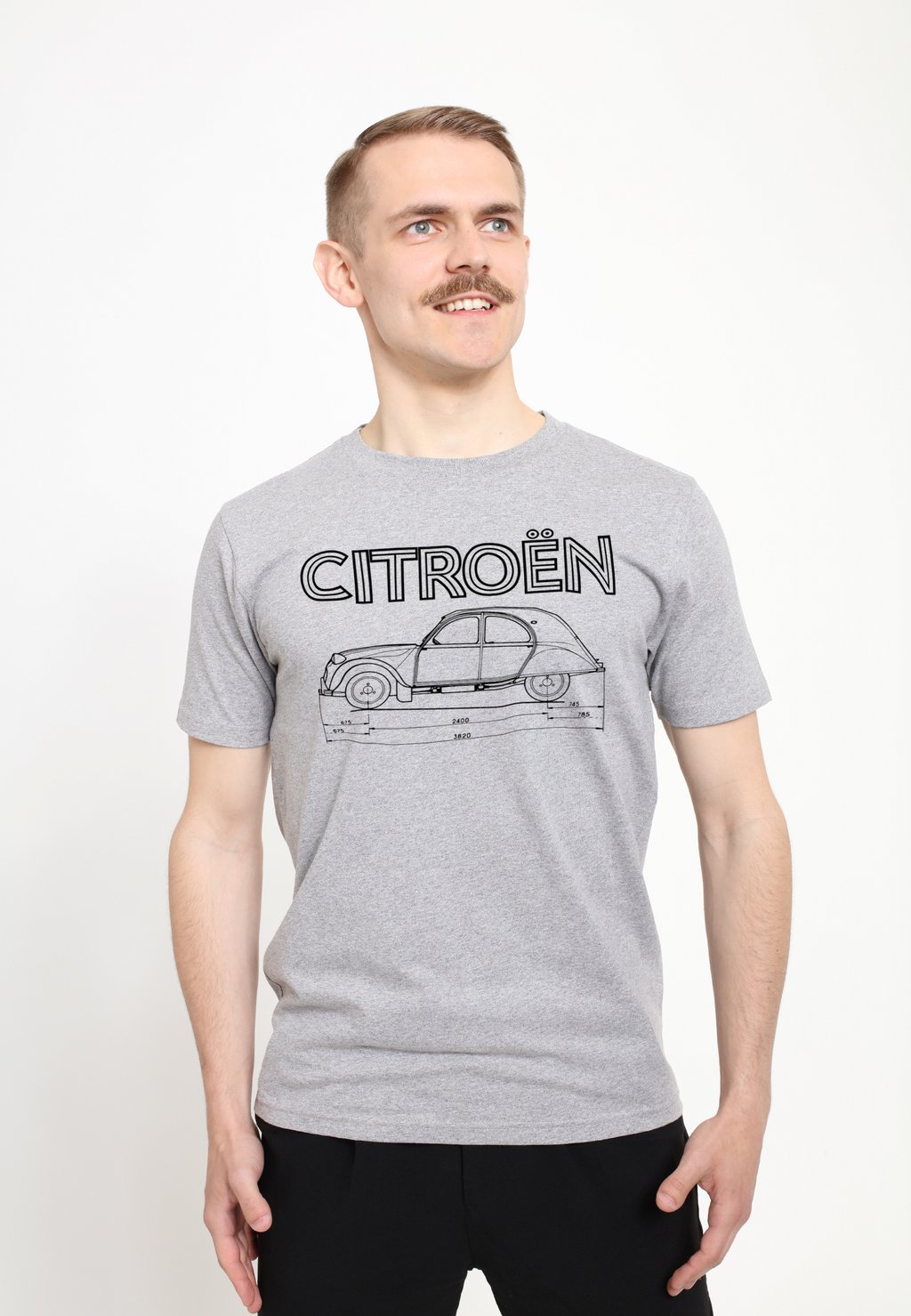 

Футболка с принтом CITROEN DIMENSIONS DIAGRAM Henry Tiger, цвет Heather Grey
