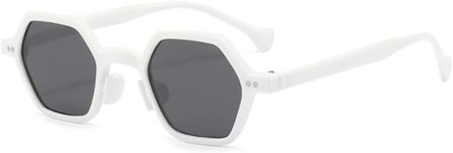 

Солнцезащитные очки PUB неправильной формы, солнцезащитные очки с защитой от УФ-излучения, симпатичные солнцезащитные очки с поддержкой носа, White Frame Black Grey Flakes,