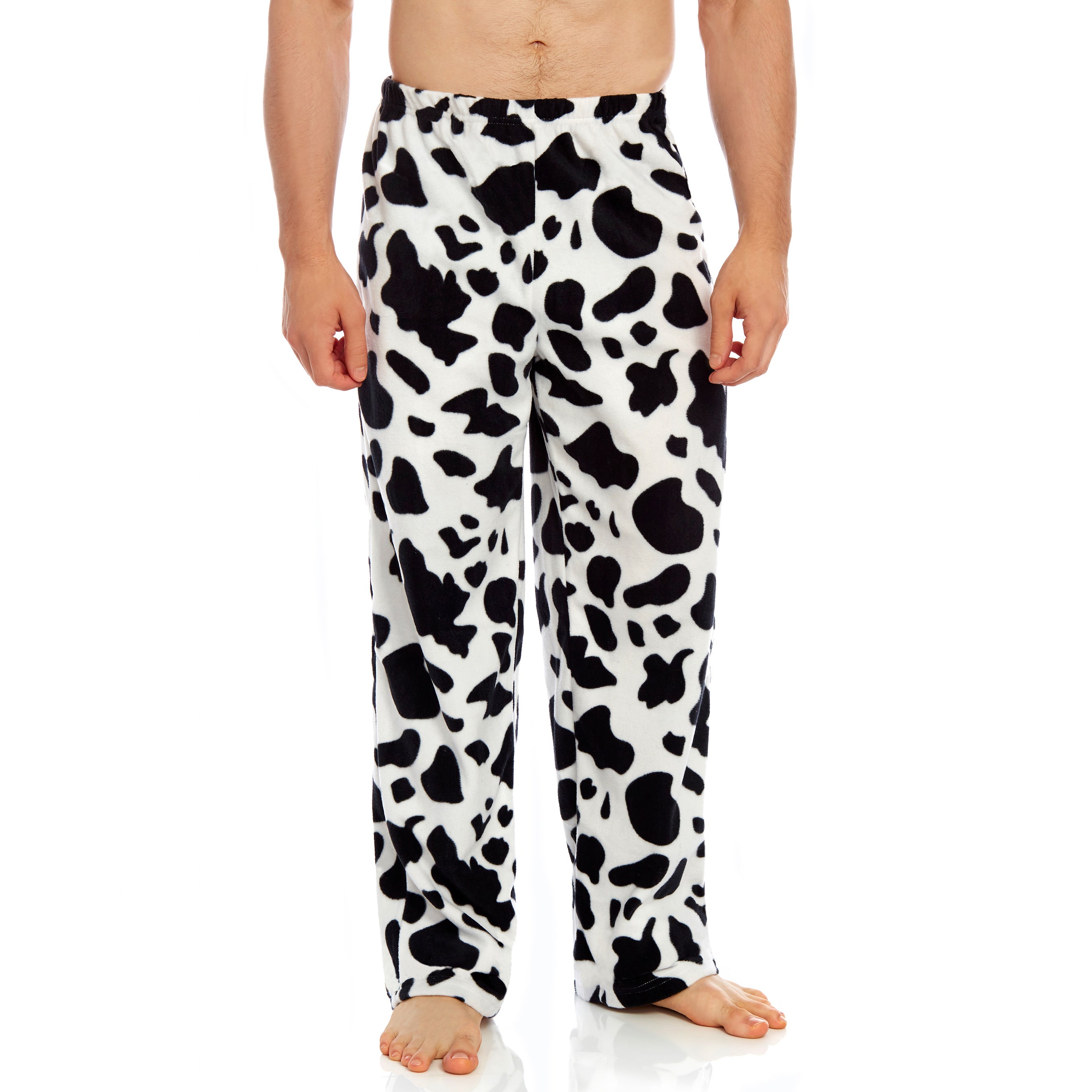 

Мужские флисовые пижамные штаны Cow Black Leveret