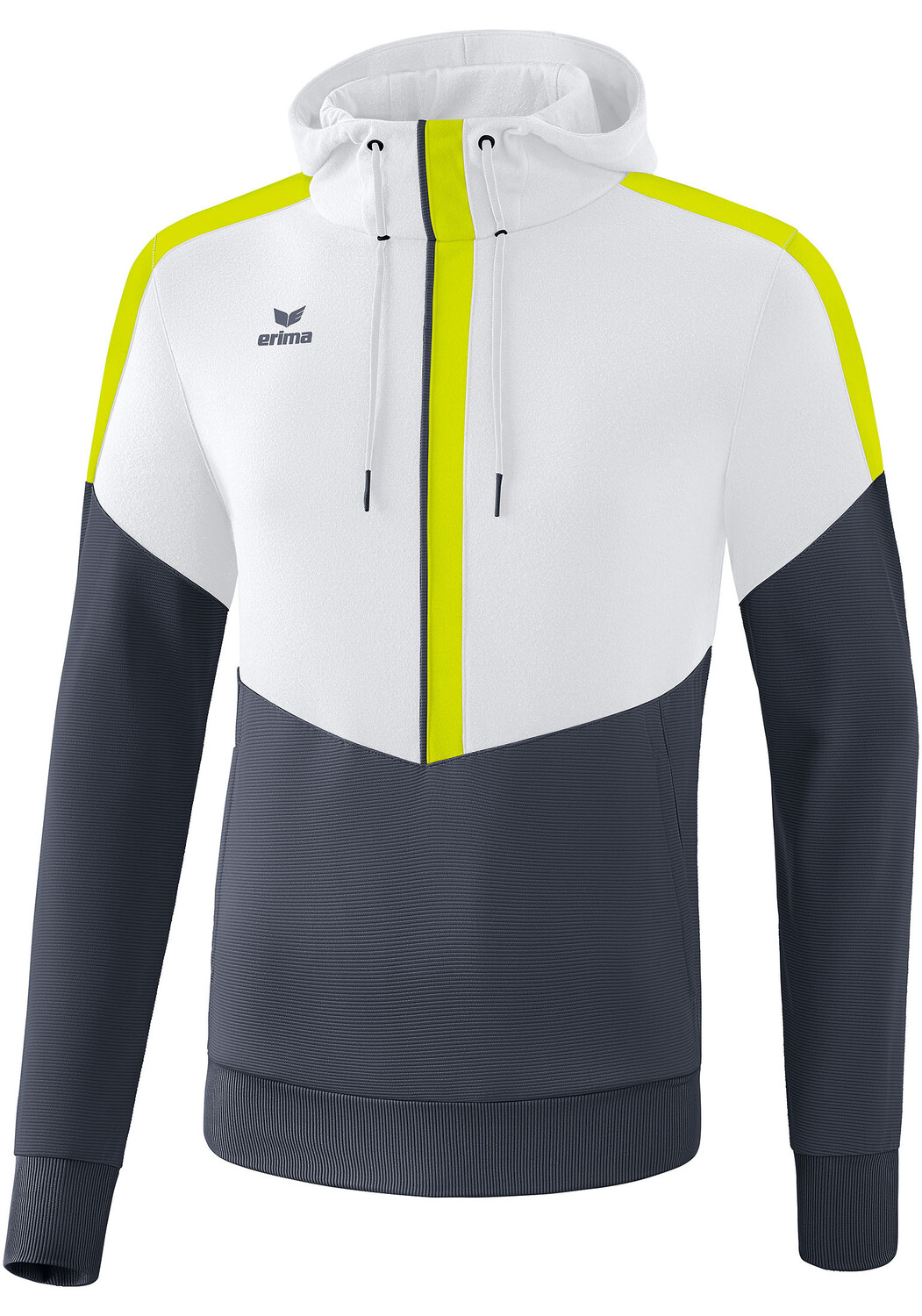 

Толстовка erima Squad Kapuzensweat, цвет weiss/slate grey/bio lime