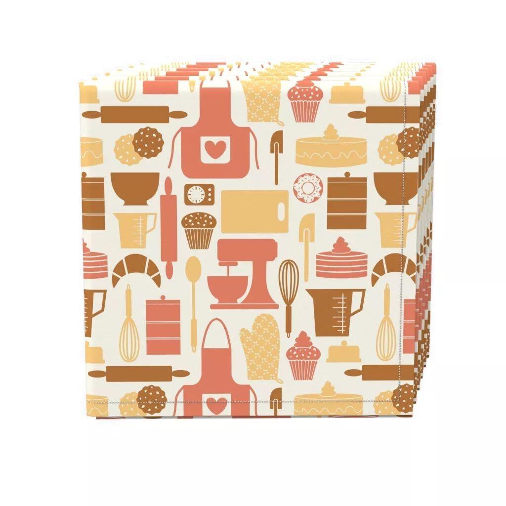 

Набор салфеток из 4 шт., 100 % хлопок, 20x20 дюймов, Baking Icons