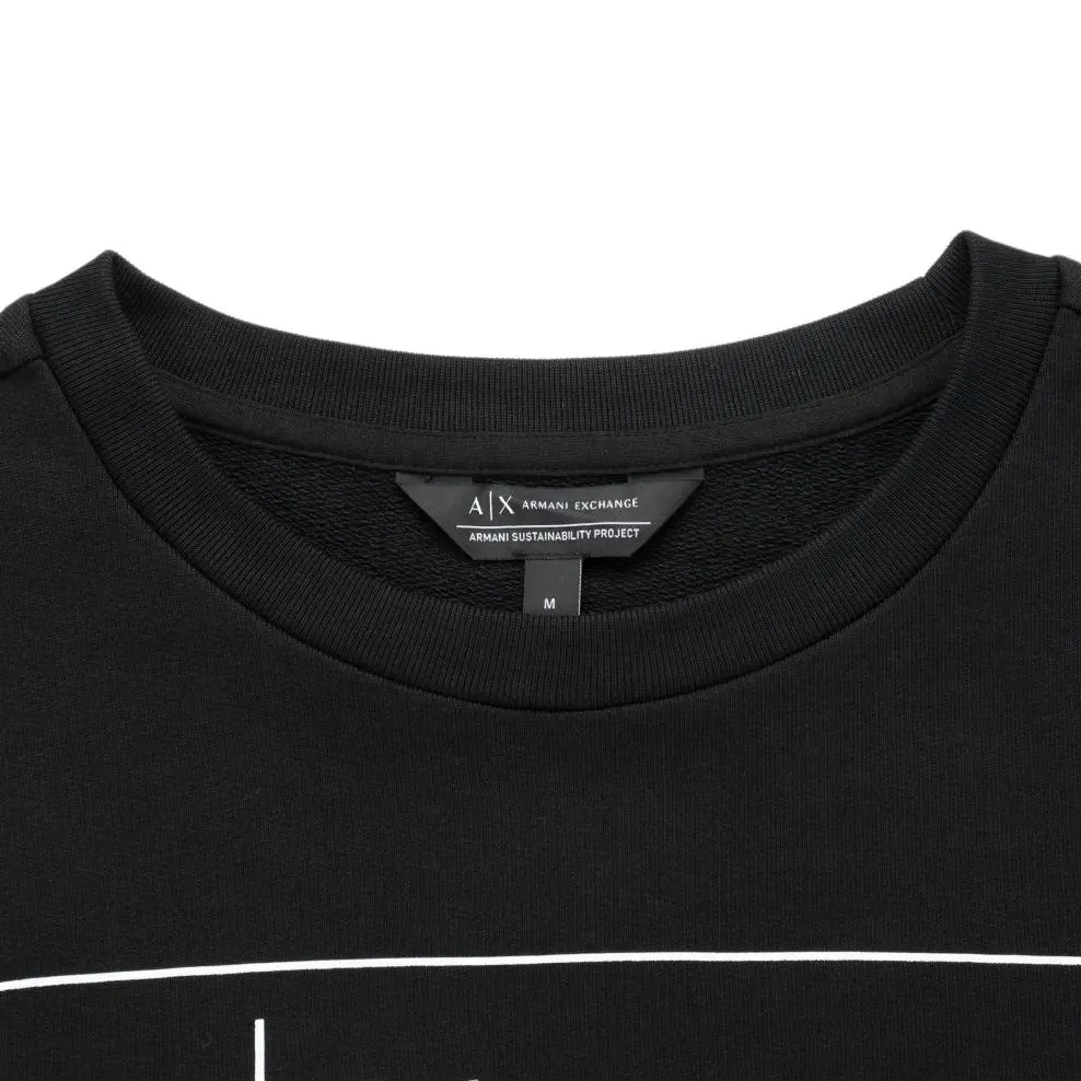 

Футболка с длинными рукавами женская черная ARMANI EXCHANGE