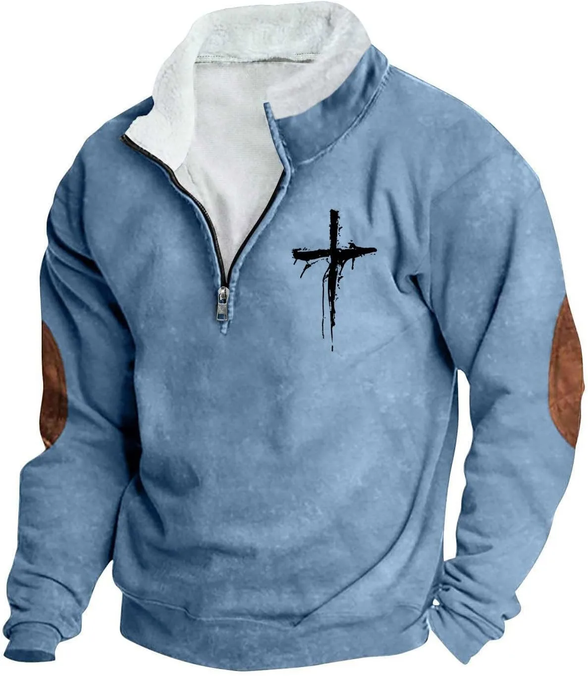 

Толстовка с капюшоном Quarter Zip для мужчин, флисовая, легкая, с длинным рукавом