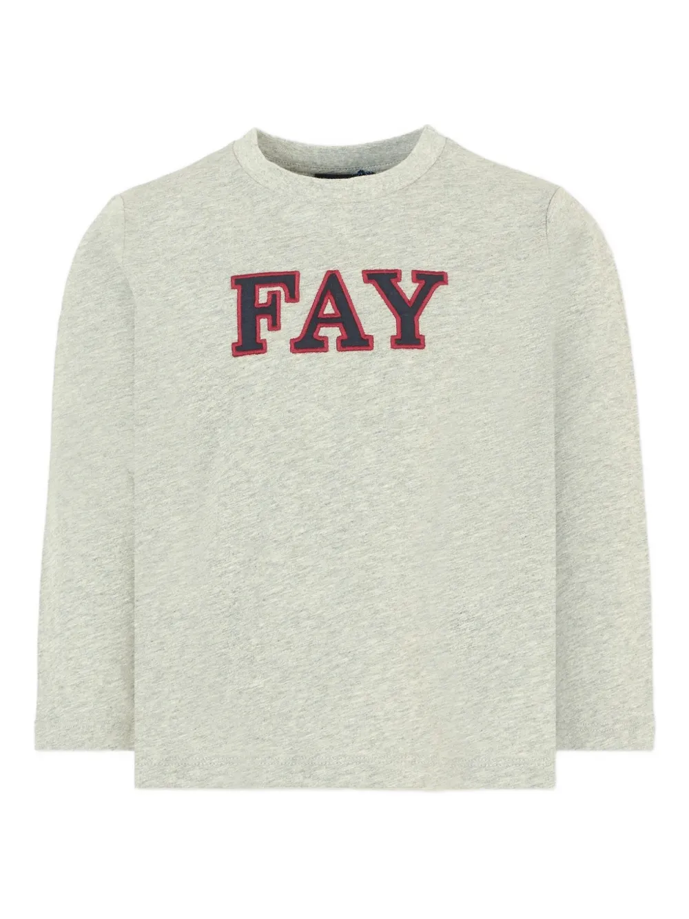 

Футболка с логотипом и длинными рукавами Fay Kids, серый