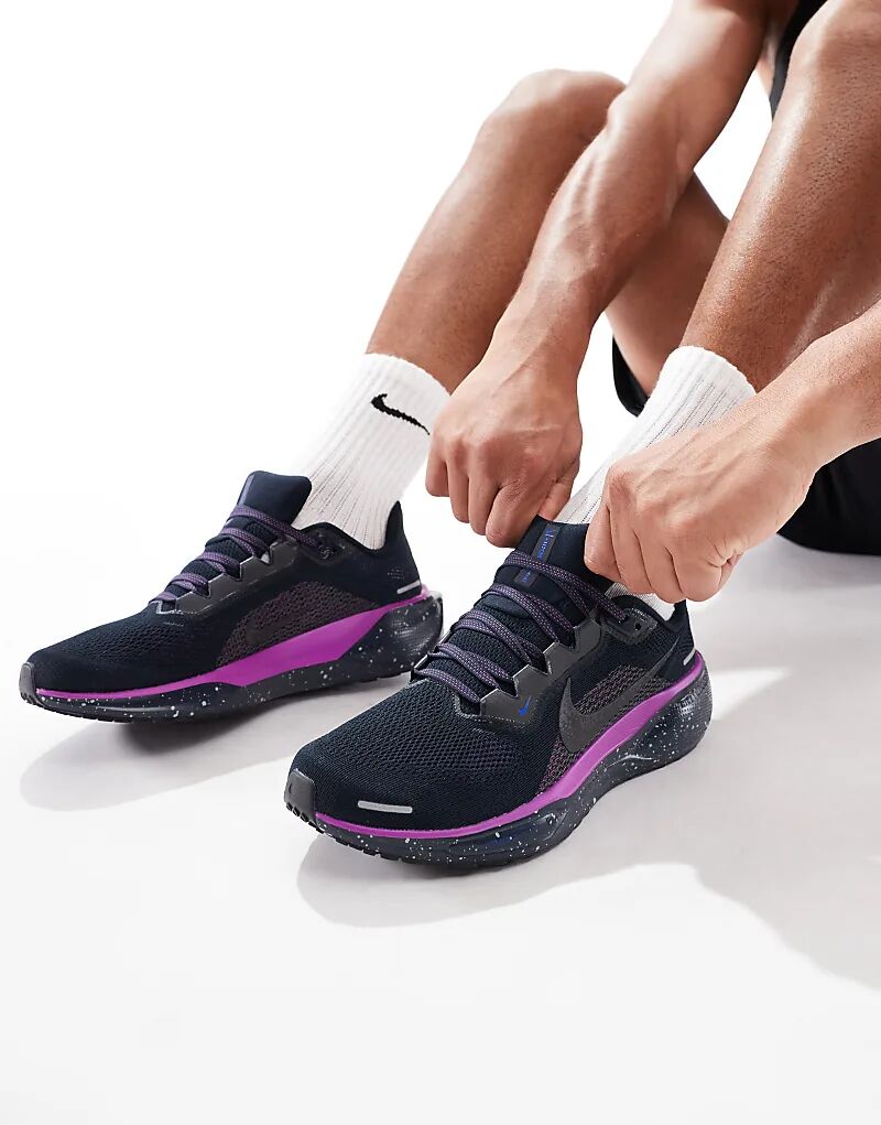 

Кроссовки Nike Running Air Zoom Pegasus 41 черного и фиолетового цветов