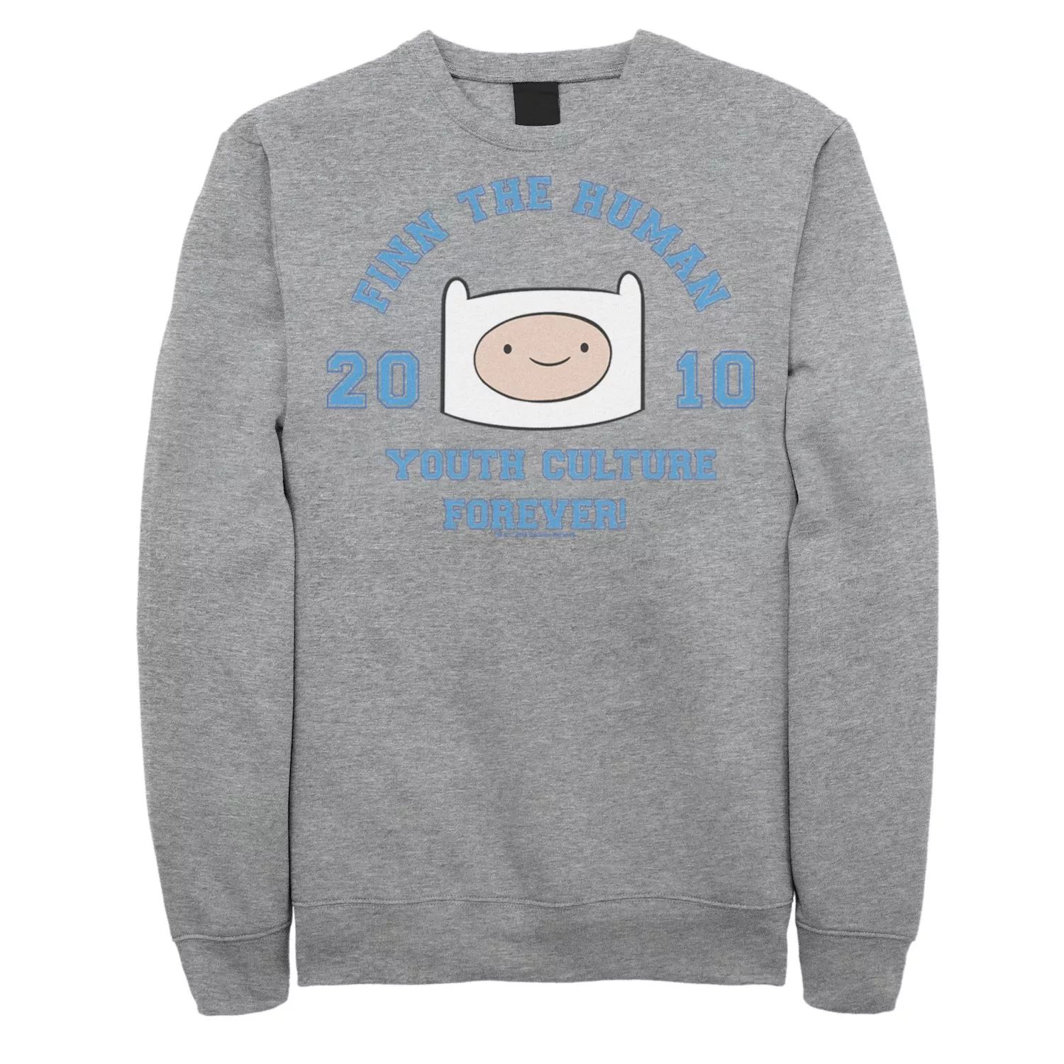 

Мужской флисовый пуловер с рисунком Finn The Human Youth Culture Forever Licensed Character