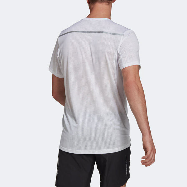 Футболка adidas Solid Color Logo Micro Mark Sports Training Breathable Round Neck Short Sleeve White, мультиколор — фото 4