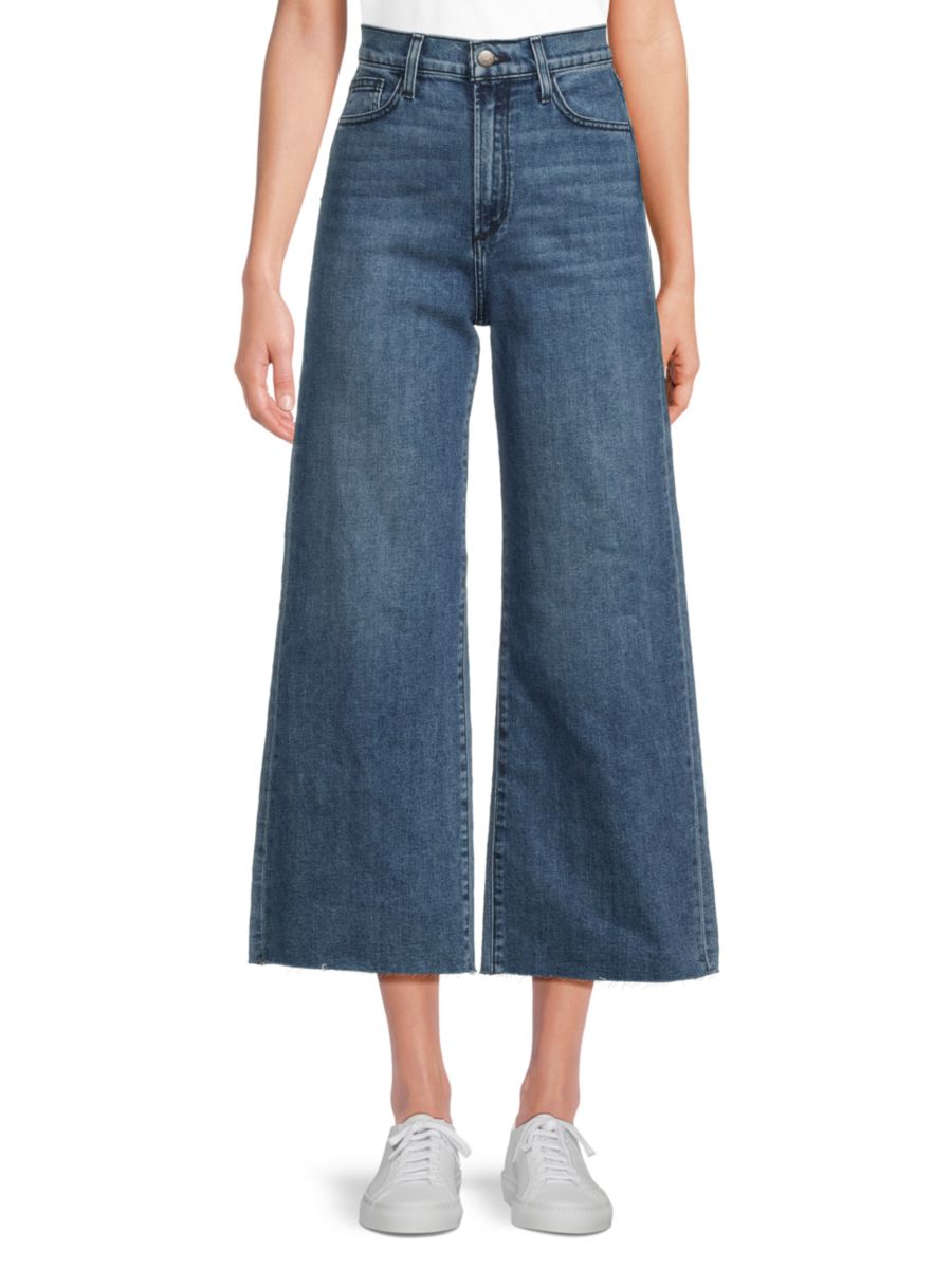 

Укороченные джинсы с широкими штанинами Joe's Jeans, цвет Bolivia Blue