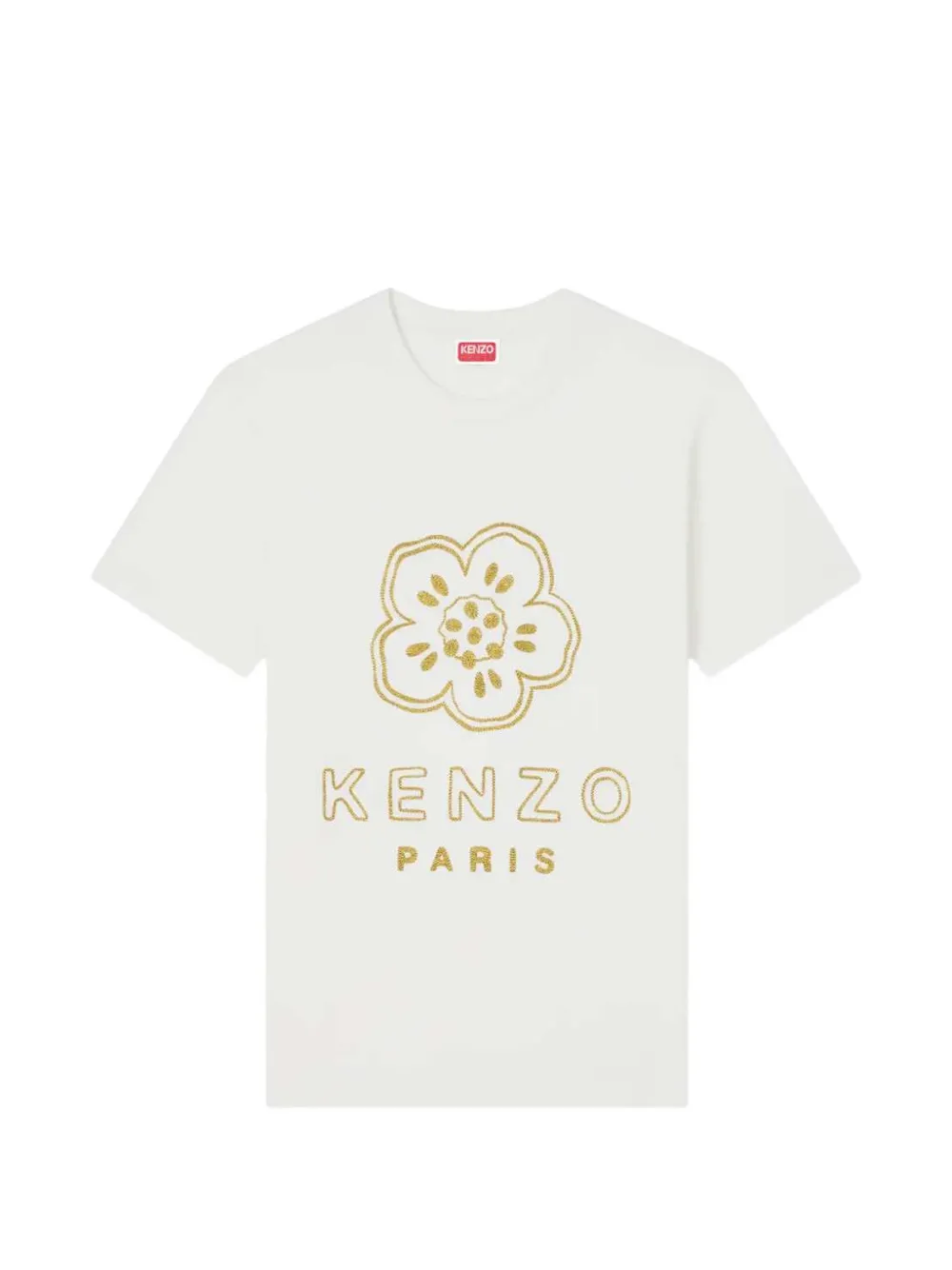

Футболка с цветком боке Kenzo, белый