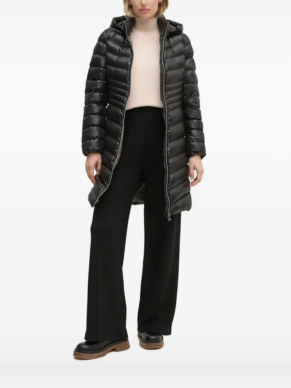 

Стеганая куртка с капюшоном Geox, черный