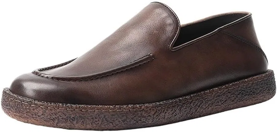 Туфли slip-resistant из натуральной кожи, коричневый DHFIRUFSHLO