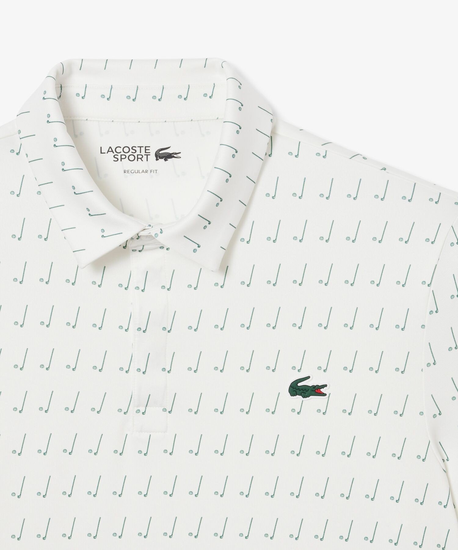 Футболка-поло LACOSTE Ultra Dry, градиентный принт, Off white — фото 2