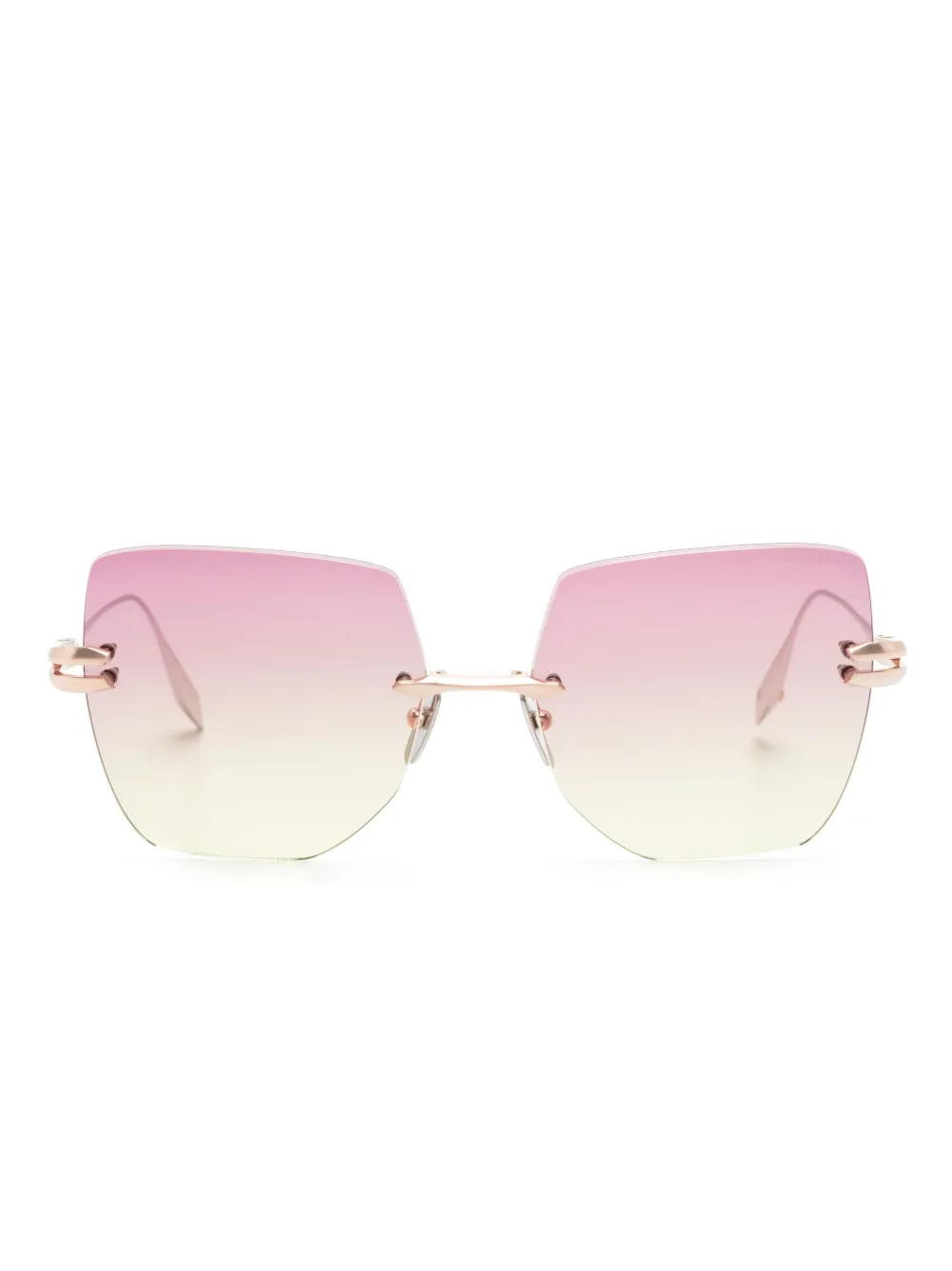 

Солнцезащитные очки Embra в безободковой оправе Dita Eyewear, серебяный