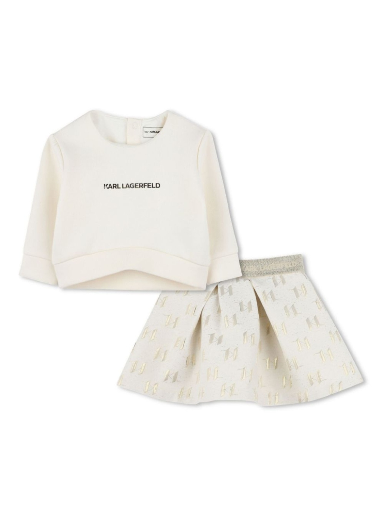 

Karl Lagerfeld Kids комплект из топа и юбки, нейтральный