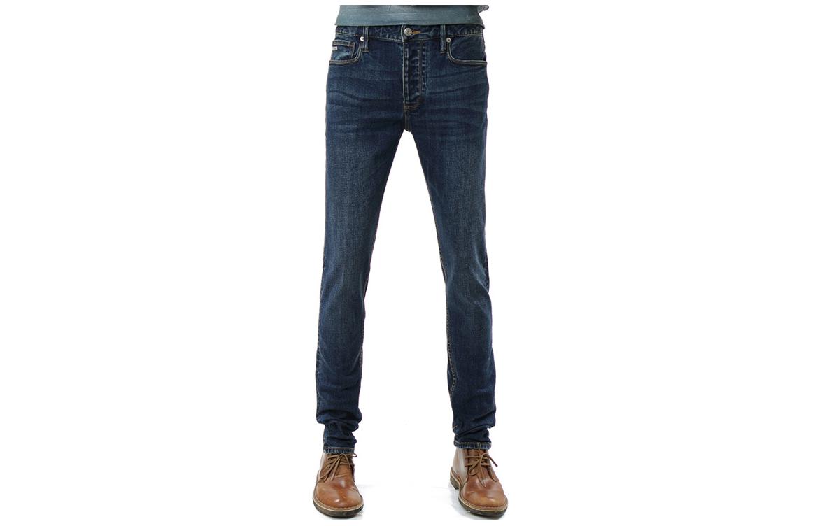 Джинсы Mid-Rise Slim-Fit EMPORIO ARMANI, темно-синий — фото 3