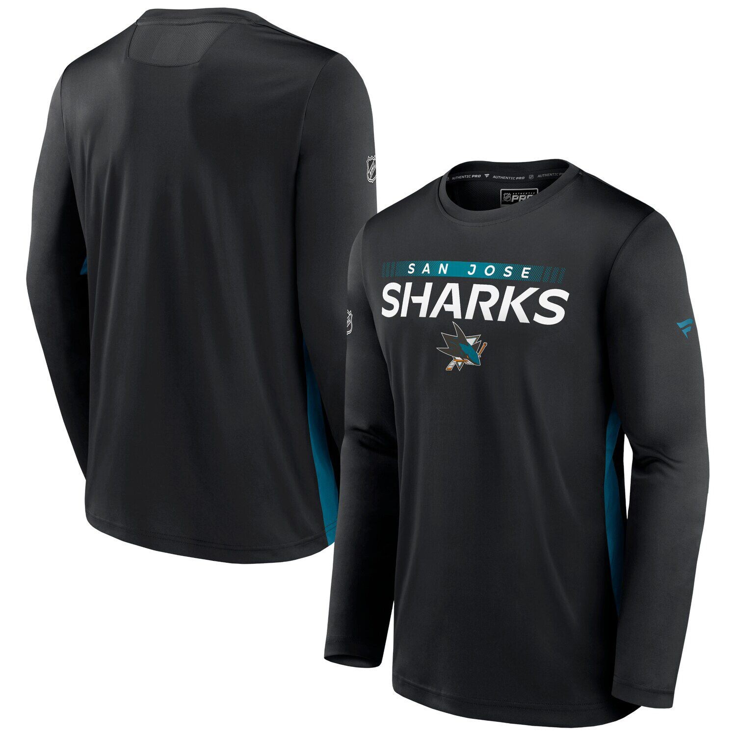 

Мужская черная фирменная футболка с длинным рукавом San Jose Sharks Authentic Pro Rink Performance Fanatics, Черный, Мужская черная фирменная футболка с длинным рукавом San Jose Sharks Authentic Pro Rink Performance Fanatics