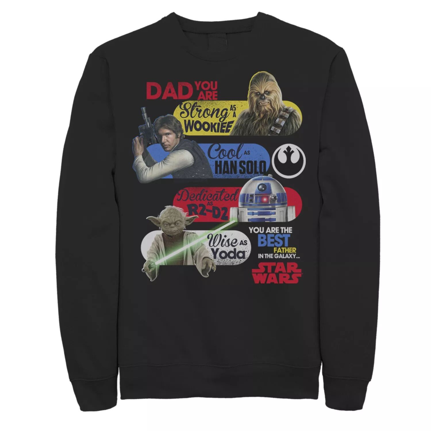 

Мужской флисовый пуловер с рисунком Best Father In The Galaxy Star Wars