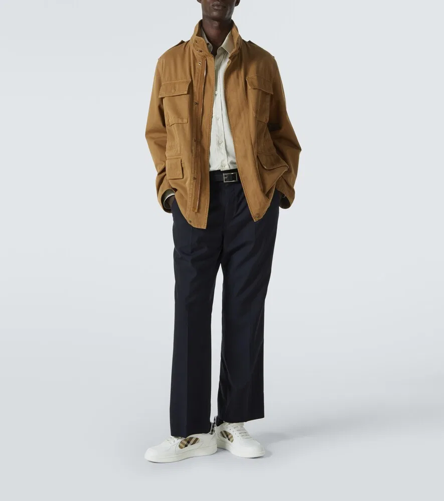 Кроссовки Terrace Burberry Check EKD из кожи, белый — фото 2