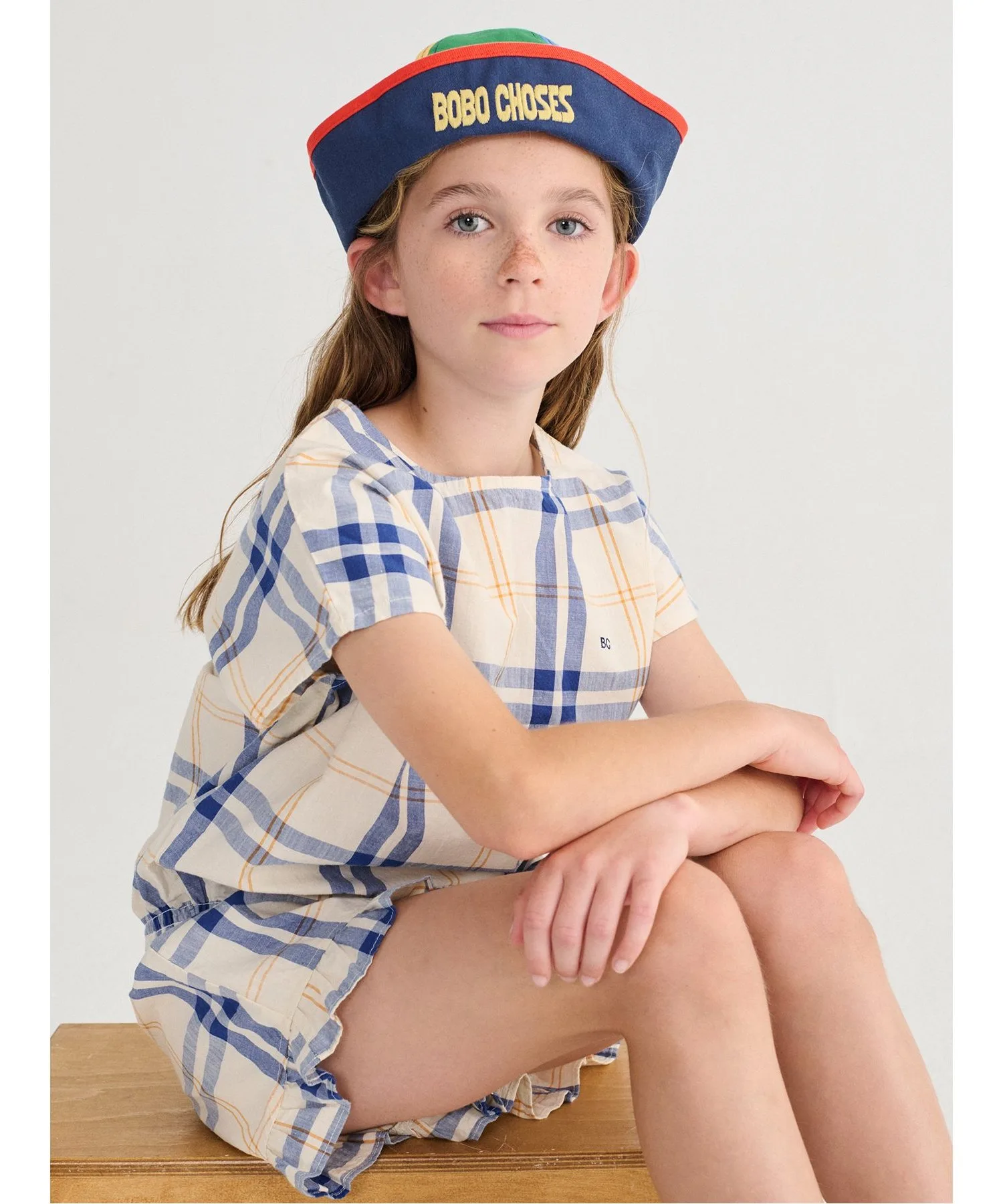 Детские шорты с рюшами Fun Tartan BOBO CHOSES клетка