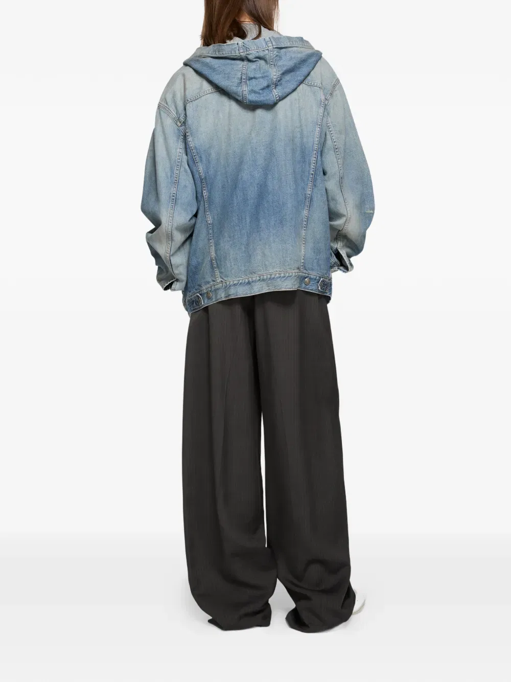 Хлопковая джинсовая куртка с капюшоном Acne Studios, синий — фото 4