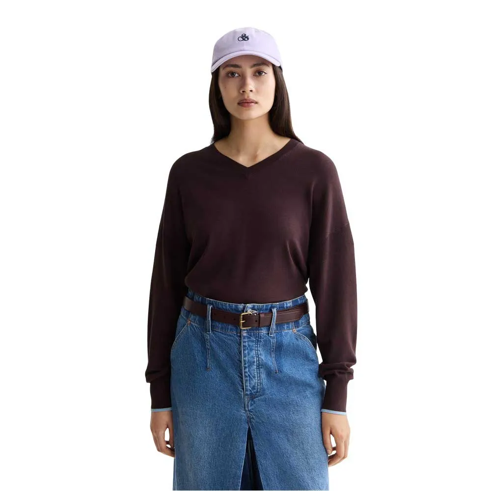 

Свитер Scotch & Soda Relaxed v neck, коричневый