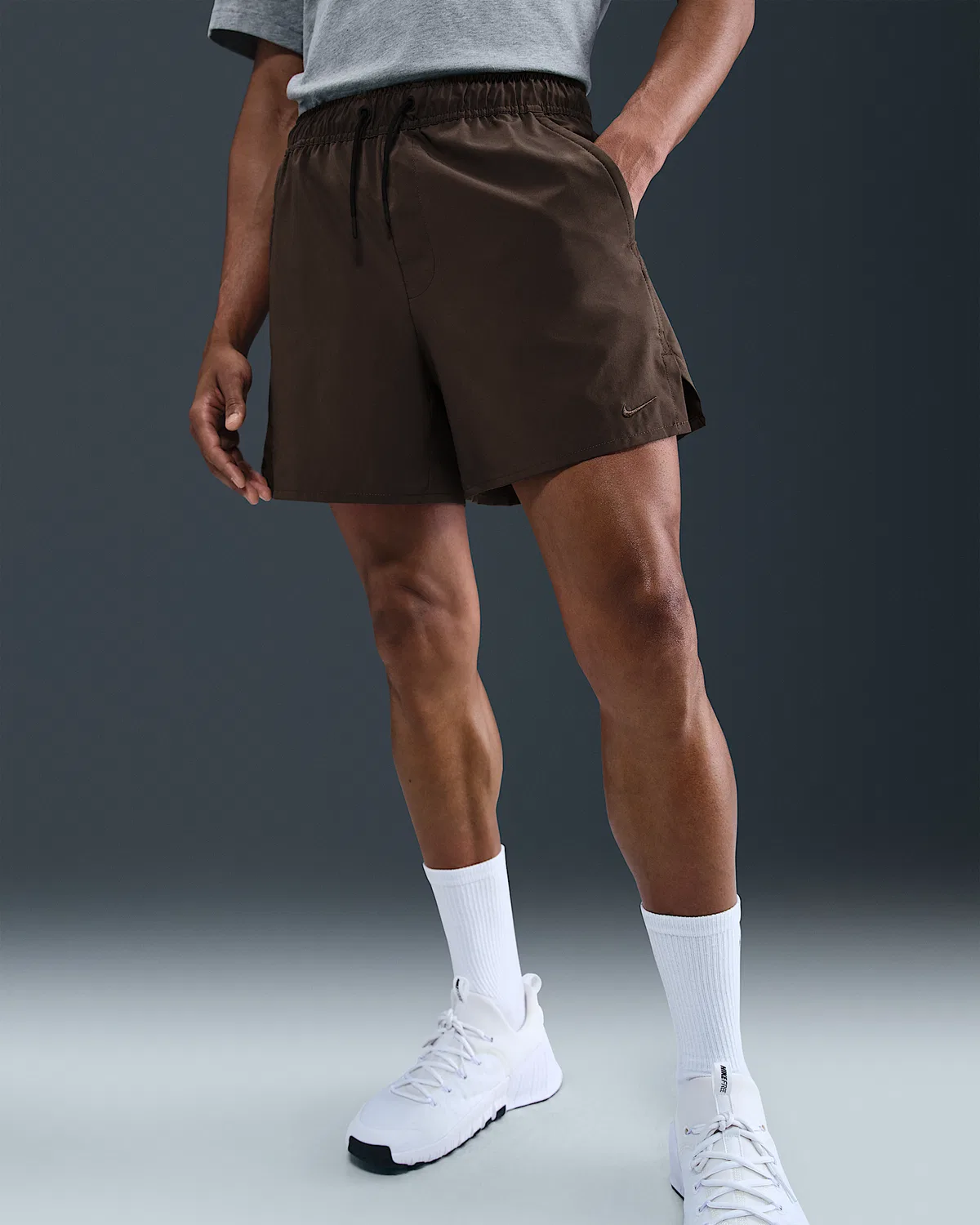 Мужские шорты Nike Unlimited Dri-FIT 5" без подкладки, Baroque Brown/Black/Baroque Brown — фото 2