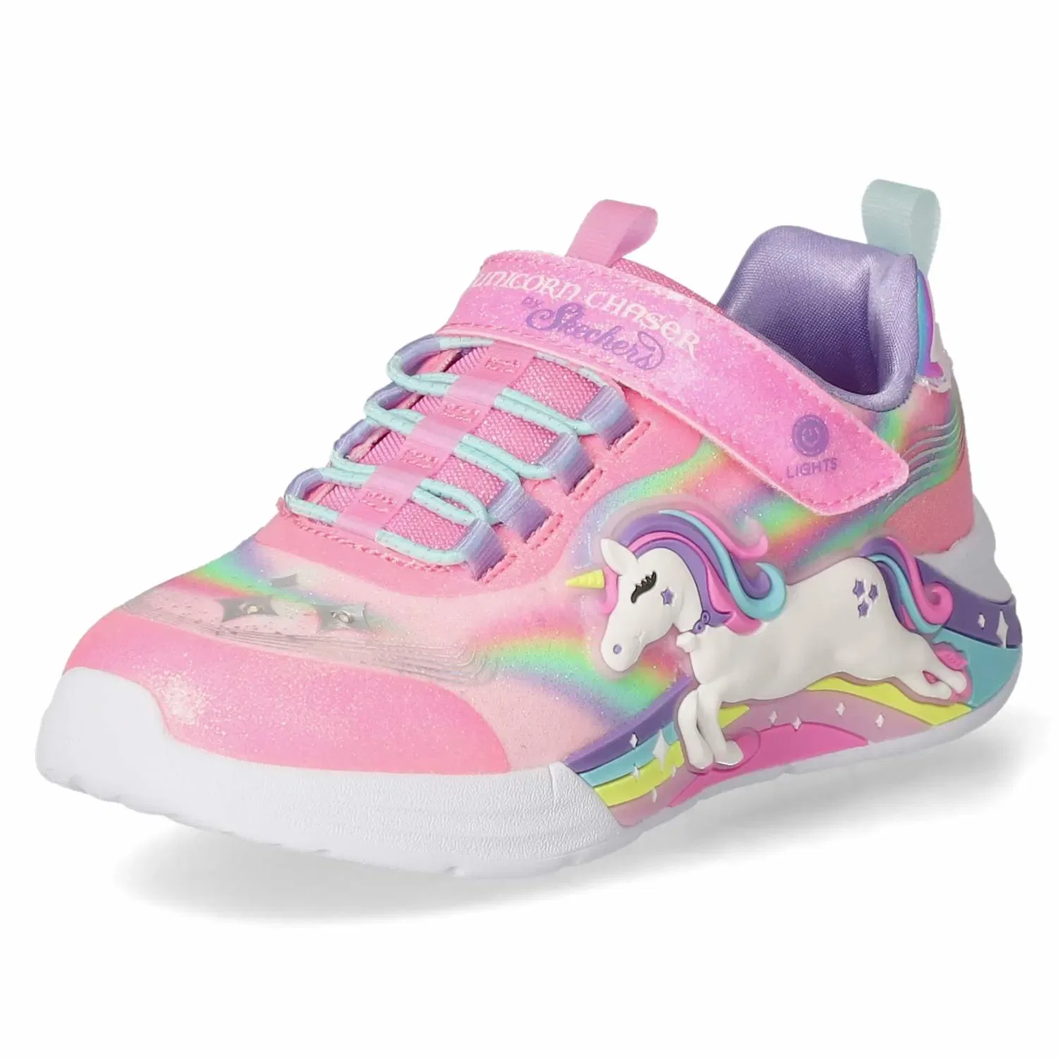 Кроссовки низкие с подсветкой Skechers, розовый — фото 2