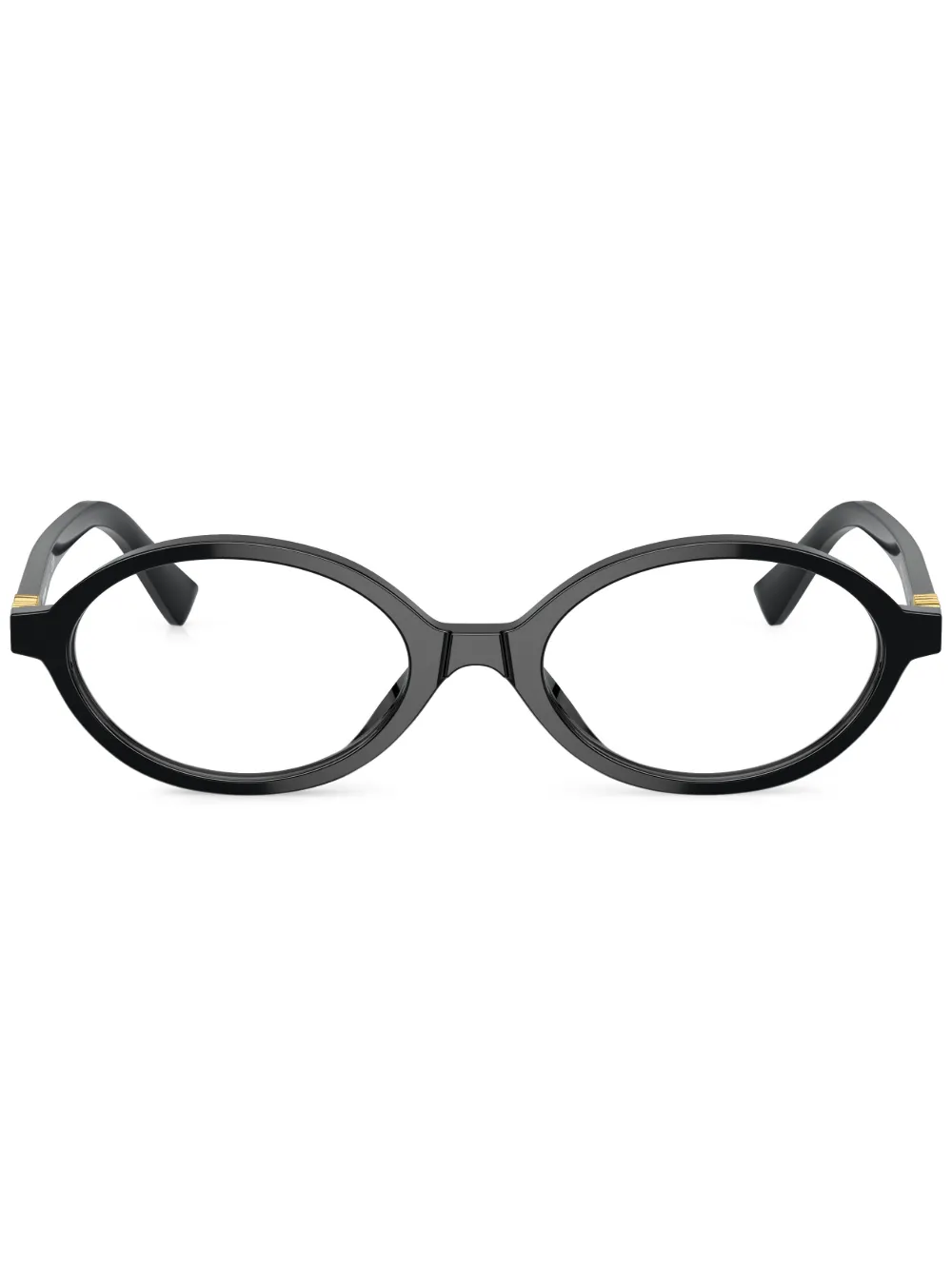 

Очки в овальной оправе с логотипом Miu Miu Eyewear, черный