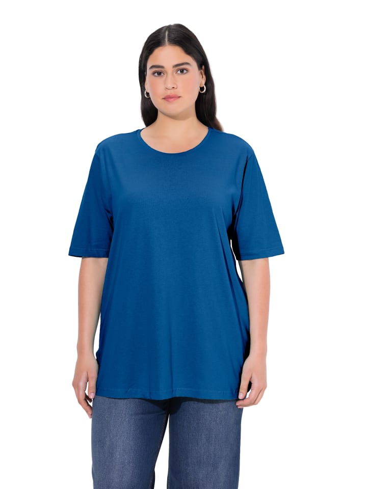 

Ulla Popken Футболка чернильно-синего цвета, Черный, Ulla Popken Футболка чернильно-синего цвета