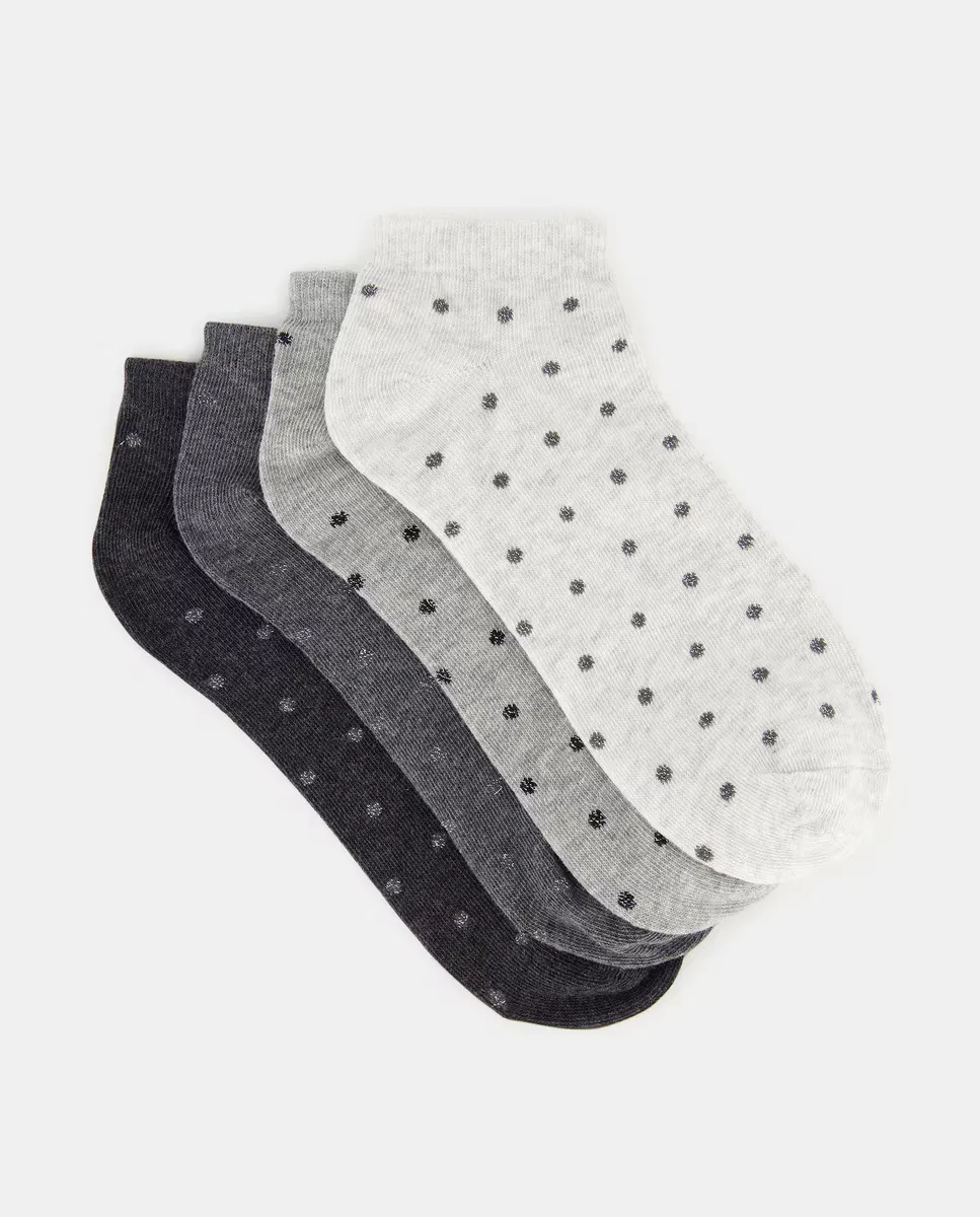 

Набор из четырех однотонных женских носков Easy Wear, средне-серый