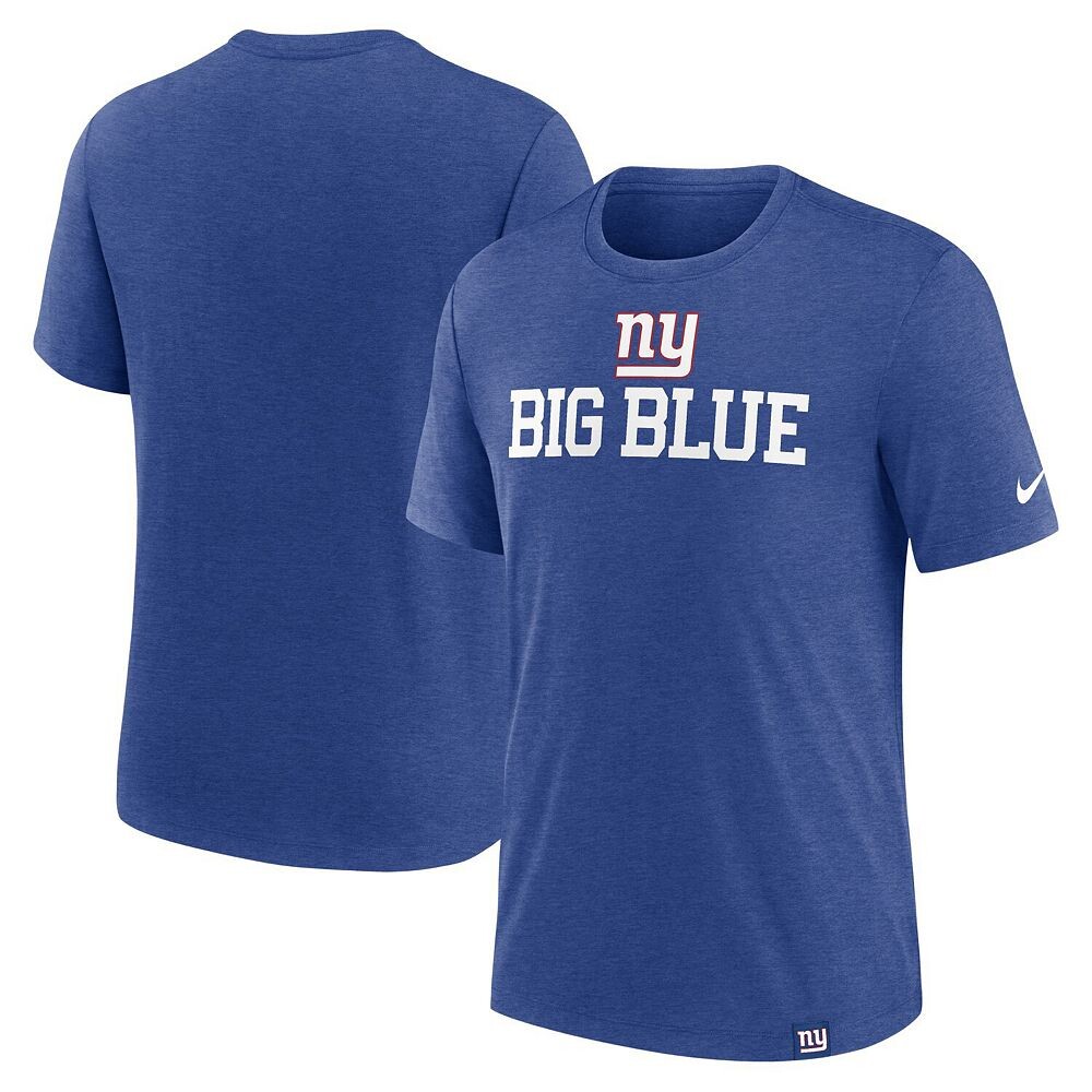 

Мужская футболка Nike Royal New York Giants Blitz Tri-Blend, цвет Gia Blue