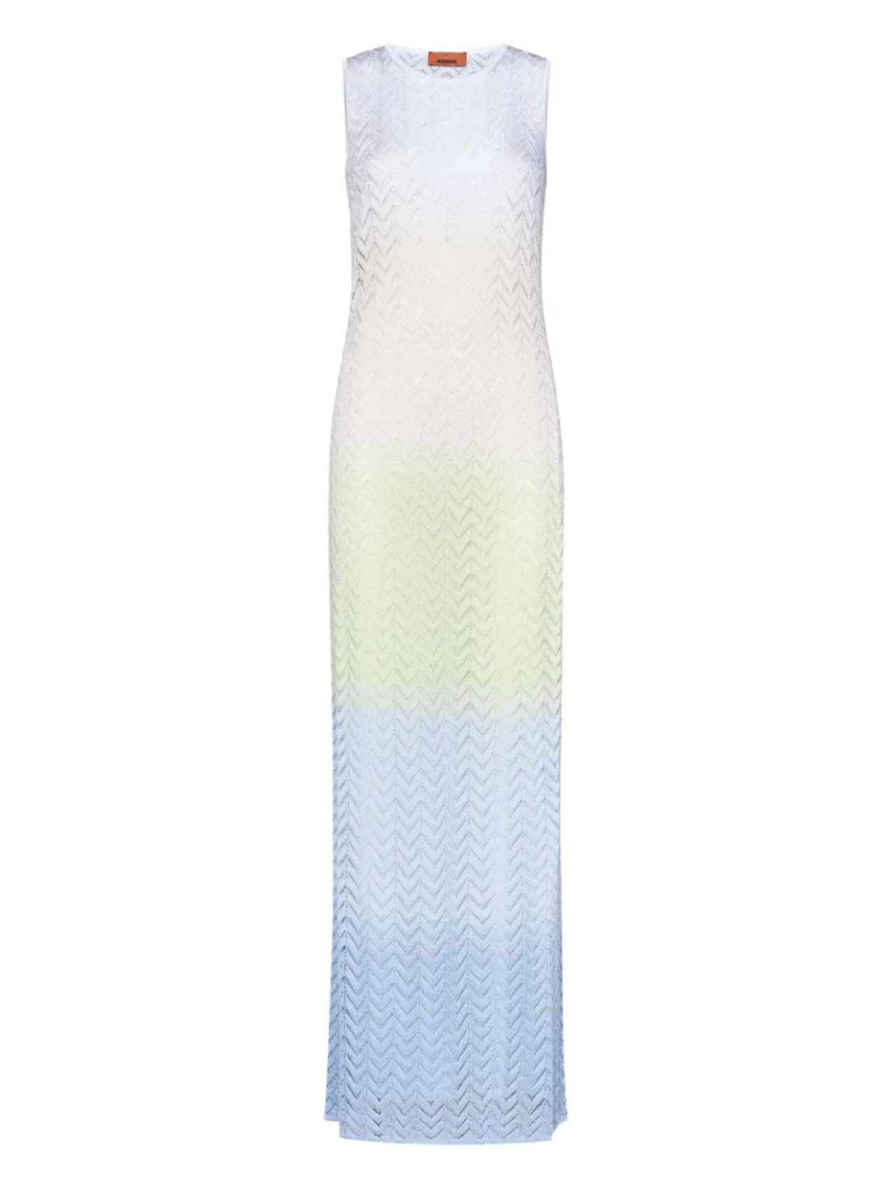 

Платье макси без рукавов с зигзагообразным узором Missoni, синий