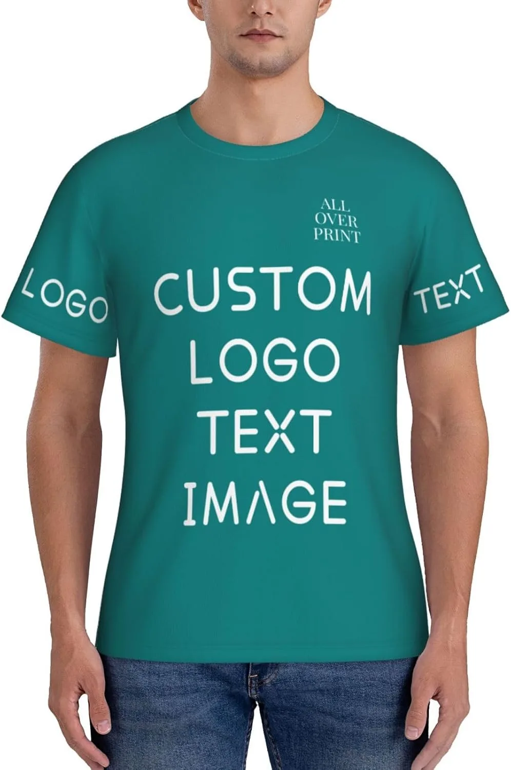 

Футболка с полной запечаткой Custom T Shirts с логотипом