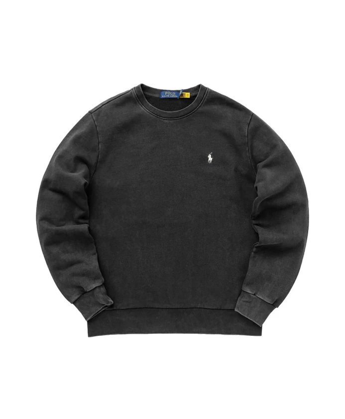 

Черная хлопковая толстовка с длинными рукавами Polo Ralph Lauren, черный