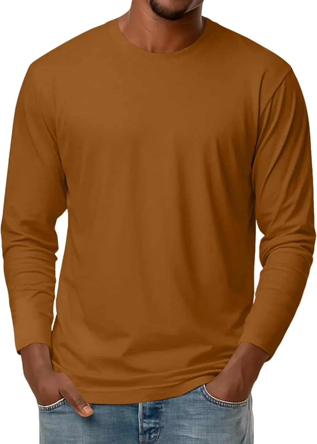 

Мужская футболка с длинным рукавом FQZWONG Casual Loose