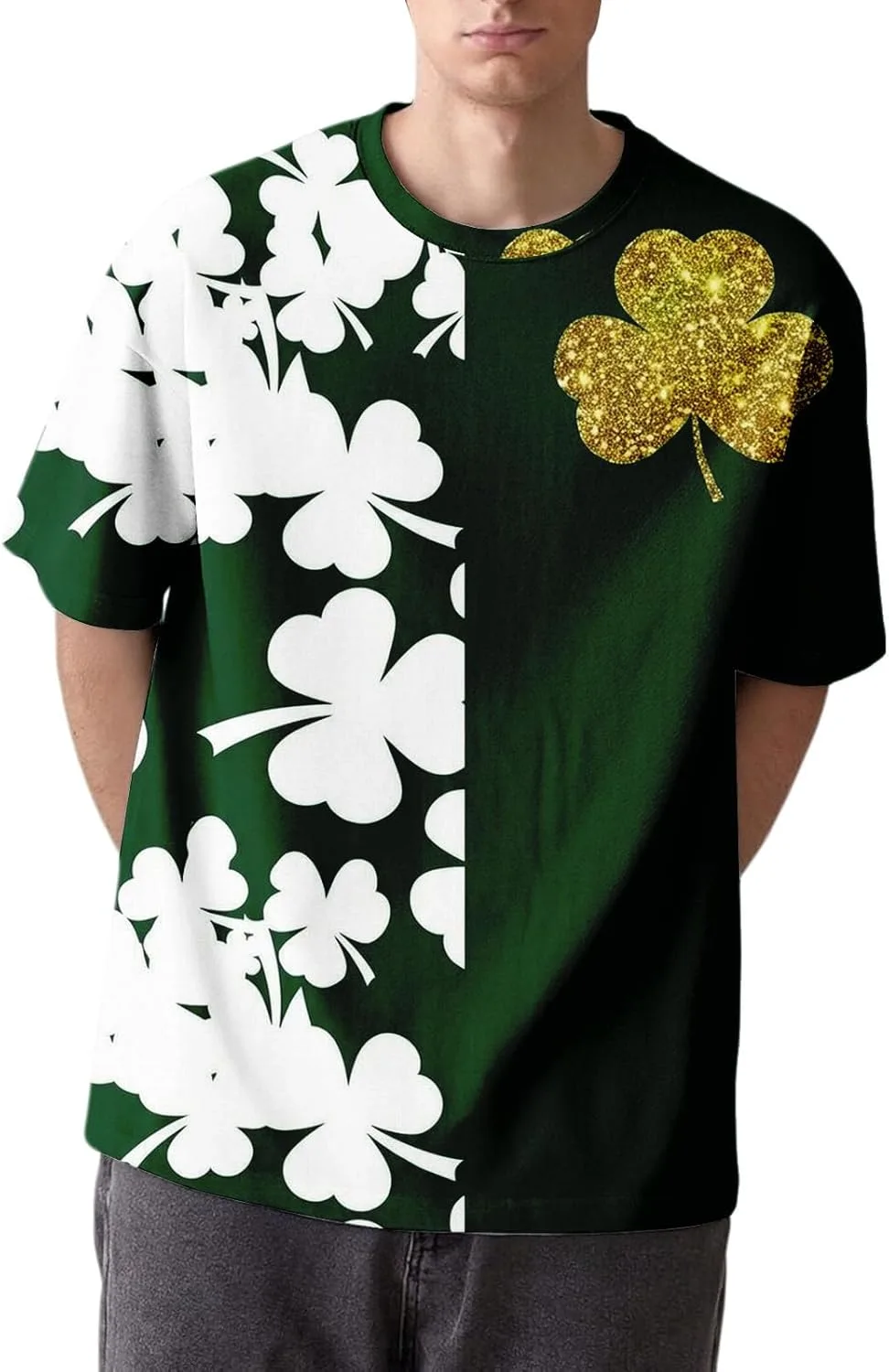 Футболка мужская St Patricks Day с принтом Shamrock
