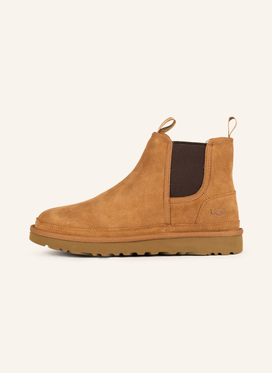 Мужские ботинки UGG челси с подкладкой из шерсти, коричневый — фото 4