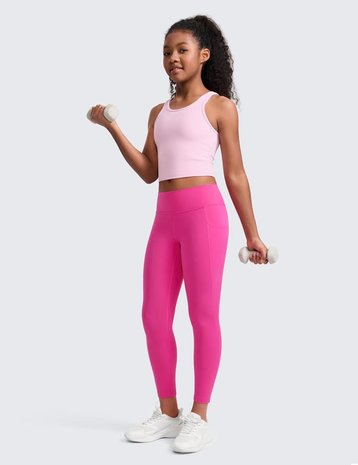 Леггинсы для йоги CRZ YOGA Butterluxe, детские, цвет Hibiscus Purple — фото 2