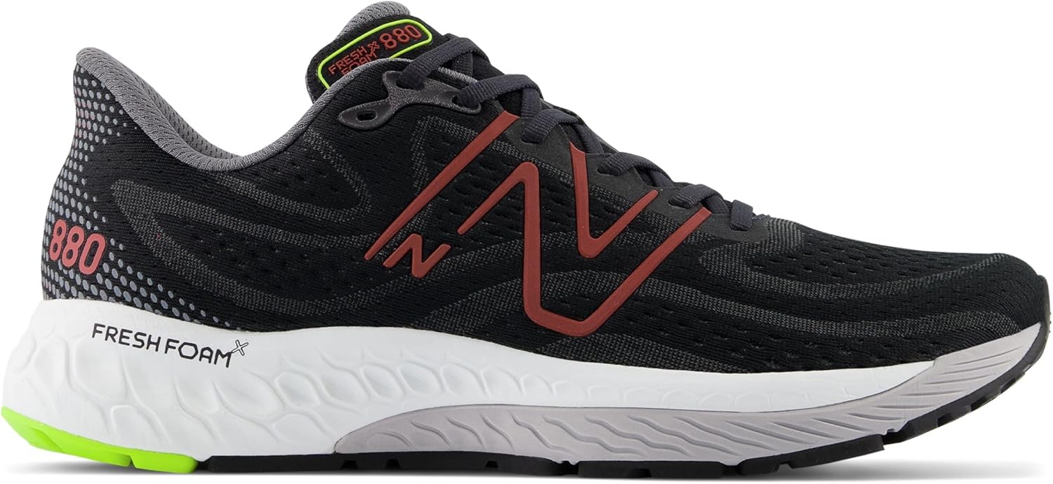 Мужские кроссовки для бега New Balance Fresh Foam X 880 V13, черный/красный — фото 2