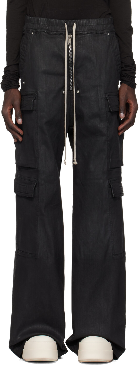 

Черные брюки-карго Porterville Double Cargo Jumbo Belas Denim Rick Owens DRKSHDW