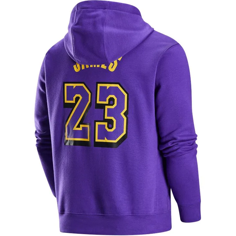 Nike Свитшот NBA James Los Angeles Lakers All over Purple — фото 3